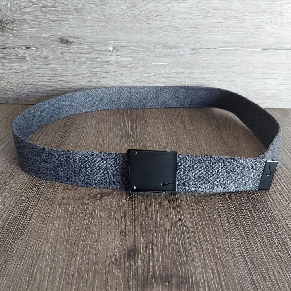 Nike Mens Heather Web Belt, Dark Grey, 45" Long